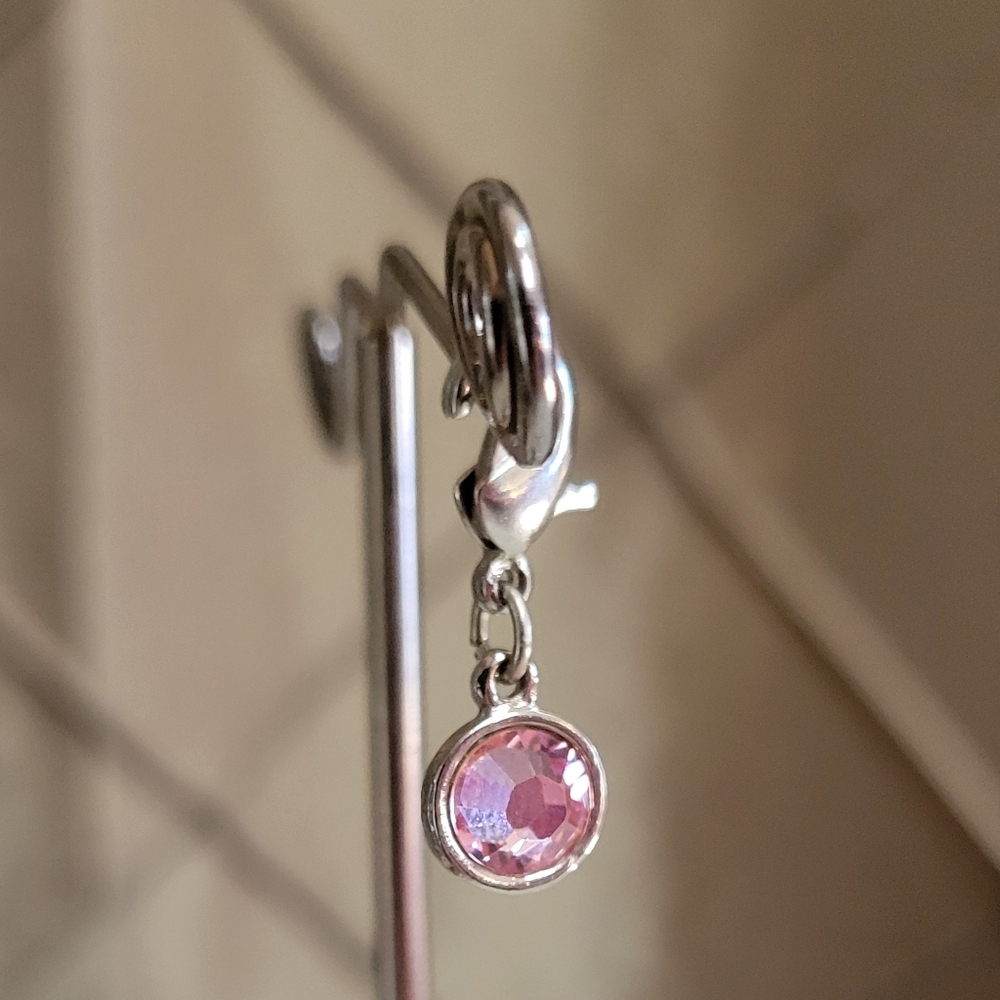 EUC- Touchstone Crystal by Swarovski Pink Crystal Charm